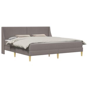 vidaXL Bedframe met matras met hoofdeinde Polyester