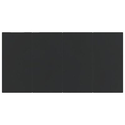 vidaXL 7-delige Tuinset poly rattan en staal zwart