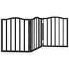 vidaXL Hondenhek inklapbaar 3 panelen 150 cm populierenhout zwart