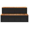 vidaXL Hottub-opstap 100x50x50,5 cm poly rattan&massief acaciahout