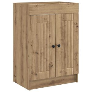 vidaXL Badkamer onder wastafel kast Artisanaal eiken 56 x 37,5 x 81 cm