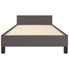 vidaXL Bedframe met hoofdeinde zonder matras 90x200 cm grijs