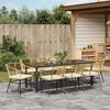 vidaXL Tuin Eetset 9 pcs Bruin poly rattan