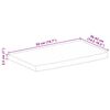 vidaXL Tafelblad met natuurlijke rand 50x40x2,5 cm massief mangohout