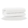 vidaXL Dekbed Set met kussen 2 st Wit Microfibre