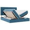 vidaXL Opslag bed met hoofdeinde Donkerblauw 180 x 200 cm Fluweel