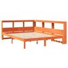 vidaXL Bed met boekenkast zonder matras grenenhout wasbruin 150x200 cm