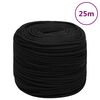 vidaXL Werktouw 10 mm 25 m polyester zwart