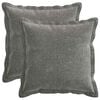vidaXL Kussensloop 2 st HOUTEN Donkergrijs 45 x 45 cm Chenille Stof