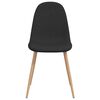 vidaXL Eetkamerstoelen 4 st stof zwart