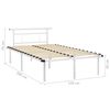 vidaXL Bedframe metaal wit 120x200 cm