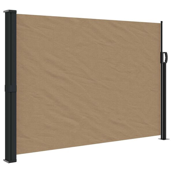 vidaXL Windscherm uittrekbaar 140x600 cm taupe