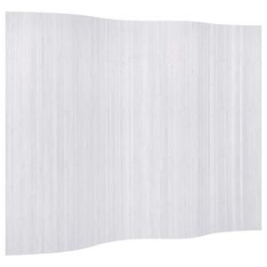 vidaXL Kamerscherm breedte 250 cm hoogte 165 cm bamboe wit