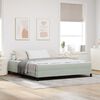 vidaXL Boxspringbed met matras Lichtgrijs 180 x 210 cm Stof