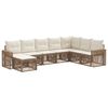 vidaXL Tuinbankenset 8 pcs Beige en Cr&egrave;me Wit poly rattan