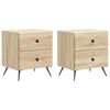 vidaXL Nachtkastje 2 st Sonoma Eiken 43 x 34,5 x 47,5 cm Bewerkt hout