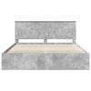 vidaXL Bedframe met hoofdeinde Beton 200 x 200 cm Massief grenenhout