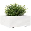 vidaXL Plantenbak 110x110x49,5 cm massief grenenhout wit