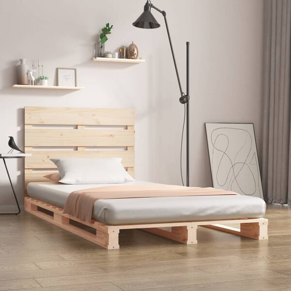 vidaXL Bedframe zonder matras massief grenenhout 75x190 cm