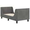 vidaXL Peuterbedframe met hoofdbord Donkergrijs 70 x 140 cm Fluweel