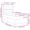vidaXL Boxspringbed met matras Donkergrijs 200 x 80 cm Stof