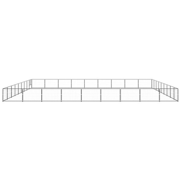 vidaXL Hondenkennel 81 m&sup2; staal zwart