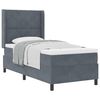vidaXL Boxspringbed met matras Donkergrijs 100 x 200 cm Fluweel