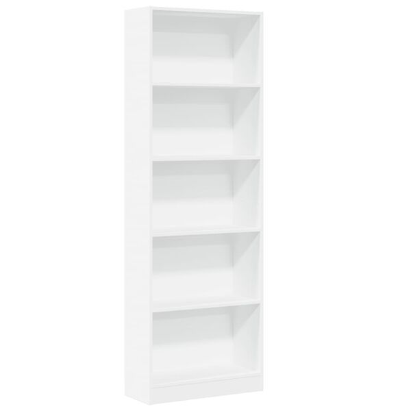 vidaXL Boekenkast Wit 60x24x176 cm Bewerkt Hout
