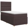 vidaXL Boxspringbed met matras Donkerbruin 90 x 200 cm Stof