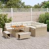 vidaXL Tuinbankenset met kussen 12 pcs Beige poly rattan