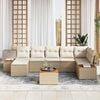 vidaXL Tuin Sofa Set met kussen 8 pcs Beige poly rattan