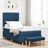vidaXL Boxspring bed met matras met hoofdeinde Blauw 80 x 200 cm Stof