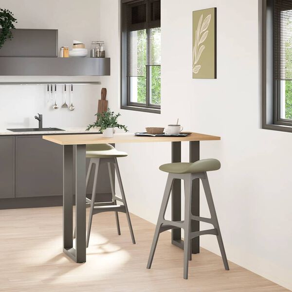 vidaXL Bartafelpoten 2 st U-vormig 50x(100-101) cm staal antraciet