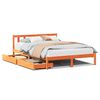 vidaXL Bedframe zonder matras massief grenenhout wasbruin 140x200 cm