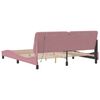 vidaXL Bedframe met LED zonder matras fluweel roze 180x200 cm