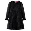 vidaXL Kinderjurk met lange mouwen 92 zwart