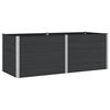 vidaXL Verhoogde plantenbak Zwart 250 x 100 x 91 cm WPC en Aluminium