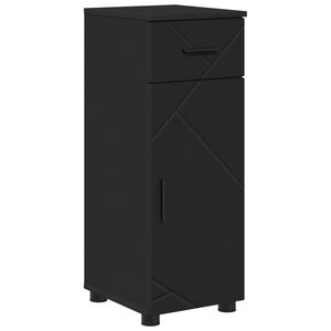 vidaXL Badkamer Kast Zwart 30 x 35 x 80 cm Bewerkt hout, Metaal