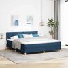 vidaXL Boxspring bed met matras met hoofdeinde Blauw 180 x 200 cm Stof