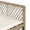 vidaXL 5-delige Tuinset met kussens poly rattan beige