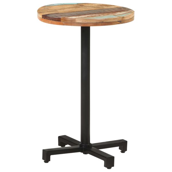 vidaXL Bistrotafel rond &Oslash;50x75 cm massief gerecycled hout