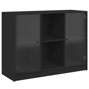 vidaXL Dressoir 102x37x75,5 cm bewerkt hout zwart