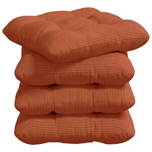 vidaXL Zitkussens 4 st Katoen Stof Rood-oranje 45 x 45 cm