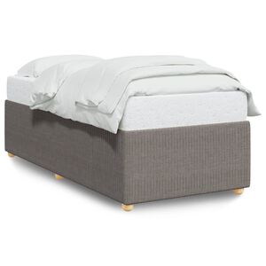 vidaXL Bedframe zonder matras 90x200 cm stof taupe