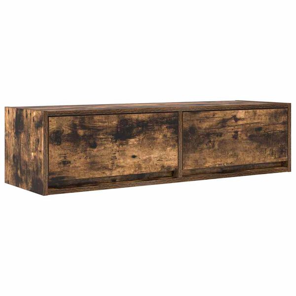 vidaXL TV-kast met lade Gerookt eiken 100 x 31 x 25,5 cm Bewerkt hout