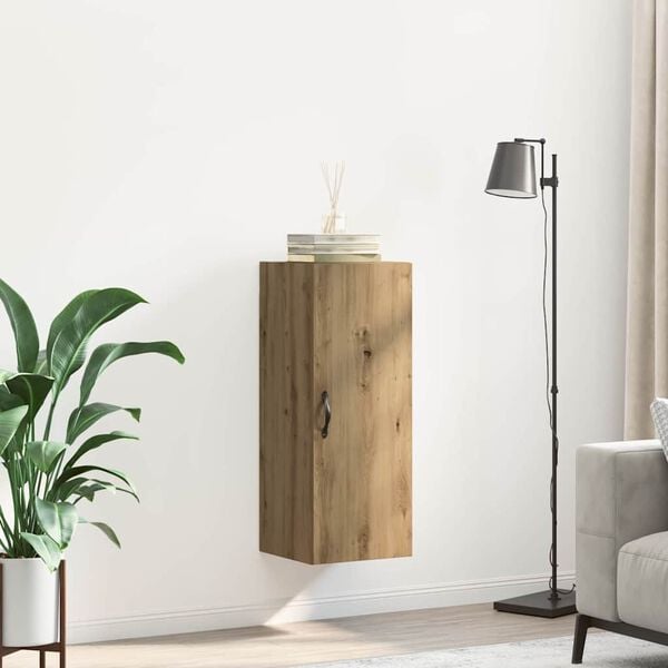 vidaXL Wandkast Artisan Eiken 34,5 x 34 x 90 cm Bewerkt hout
