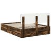 vidaXL Bedframe met lade Gerookte Eik 160 x 200 cm Geconstrueerd hout