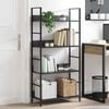 vidaXL Boekenkast met 4 schappen 60x27,6x90,5 cm bewerkt hout zwart