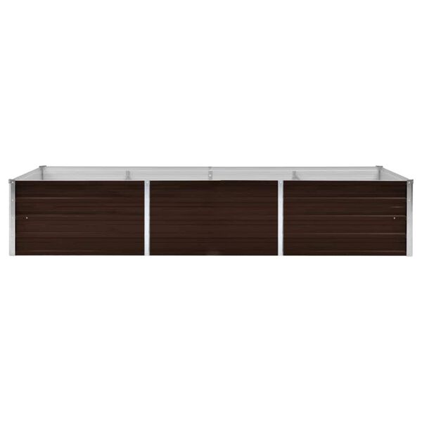 vidaXL Plantenbak verhoogd 240x80x45 cm gegalvaniseerd staal bruin