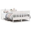 vidaXL Bedframe zonder matras massief grenenhout wit 140x190 cm